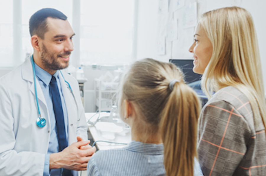photo of doctor with patients