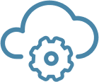 gear and cloud icon